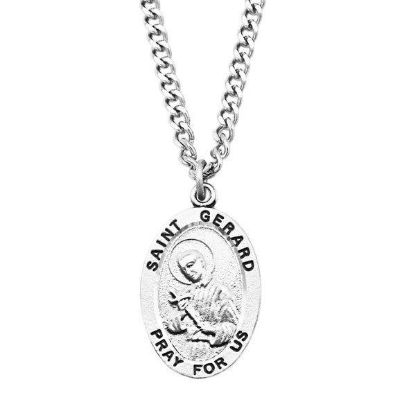 Pewter Saint Medal Pendant On Stainless Steel Necklace with Biography and Picture Folder 24