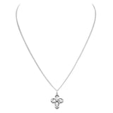 Small Four Way Cross with Holy Spirit Pendant Necklace, 18" (325 Sterling Silver)