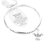 Daughters Blessing with Angel Dangle Charm Stretch Bracelet, 2.25"