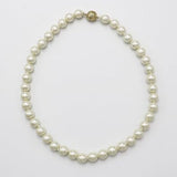 Timeless Classic Simulated Pearls Knotted Strand Necklace With Easy Connect Clasp (10mm, 18", Cream Gold Tone)