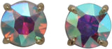 Timeless Classic Crystal Stud Earrings With Hypoallergenic Sterling Silver Post Backs, 12mm (AB Gold Tone)
