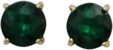 Timeless Classic Crystal Stud Earrings With Hypoallergenic Sterling Silver Post Backs, 12mm (Emerald Green AB Gold Tone)