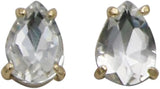 Timeless Classic Colorful AB Crystal Stud Earrings With Hypoallergenic Sterling Silver Post Backs, 0.55" (Clear Gold Tone)