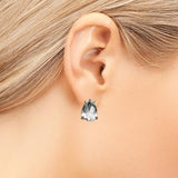 Timeless Classic Colorful AB Crystal Stud Earrings With Hypoallergenic Sterling Silver Post Backs, 0.55" (Clear Gold Tone)