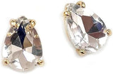 Timeless Classic Colorful AB Crystal Stud Earrings With Hypoallergenic Sterling Silver Post Backs, 0.55" (Clear Gold Tone)
