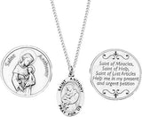 Saint Pendant Necklace and 2 Religious Pocket Tokens (St Anthony)