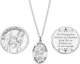 Saint Pendant Necklace and 2 Religious Pocket Tokens (St. Christopher)