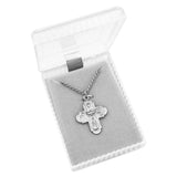 Religious Gift Traditional Catholic Small Four Way Medal Pendant Necklace, 24"