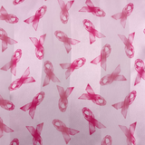 Satin Stripe Lightweight Pink Ribbon Breast Cancer Awareness Fashion Scarf, 60" (Light Pink Background)