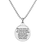 St Patrick Irish Blessing Medal Pendant Necklace, 18"-20.5" with 2.5" Extender