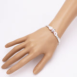 #1 Nurse Silver Tone Enamel RN Faith Hope Love Stretch Bracelet, 2.25"