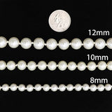 Stunning Simulated Pearl Knotted Strand Necklace With Lobster Clasp (16"+3" Extender, Cream, Gold Tone, 8MM)