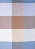 Soft Acrylic Winter Scarf, 66 x 12 Inches with 3 Inch Fringe, Cozy Cold Weather Accessory (Check, Sky Blue, Taupe, Grey)