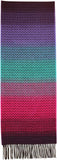 Soft Acrylic Winter Scarf, 66 x 12 Inches with 3 Inch Fringe, Cozy Cold Weather Accessory (Chevron, Violet, Fushia, Turquoise)
