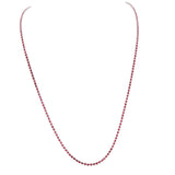 Elegant 3mm Crystal Rhinestone Strap Reader Eyeglass Chain Necklace Holder, 28.5" (Pink Silver Tone)