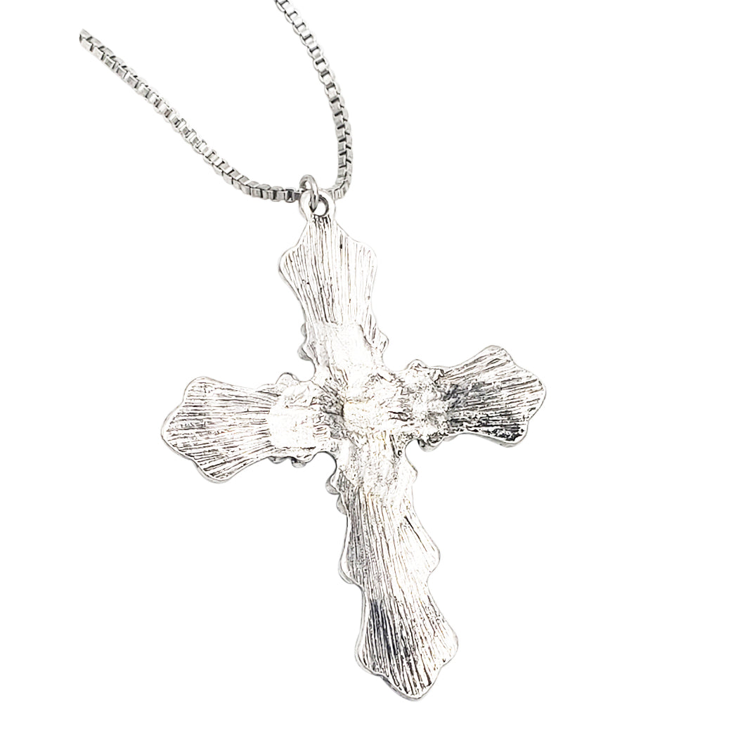 Antiqued Two Tone Radiating Cross Necklace | Montana Silversmiths