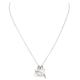 Faith Angel Key and Crystal Charm Inspirational Silver Tone Necklace, 18"+2" Extender