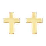 Petite Cross Religious Stud Earrings, 0.3" (See Color Options)