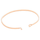 Pink Ribbon Breast Cancer Awareness Inspirational Thin Hook Bracelet, 7.25" (HOPE Rose Gold Tone)