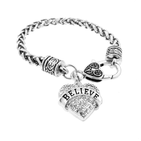 Heart Charm Bracelet Believe Keepsake Jewelry