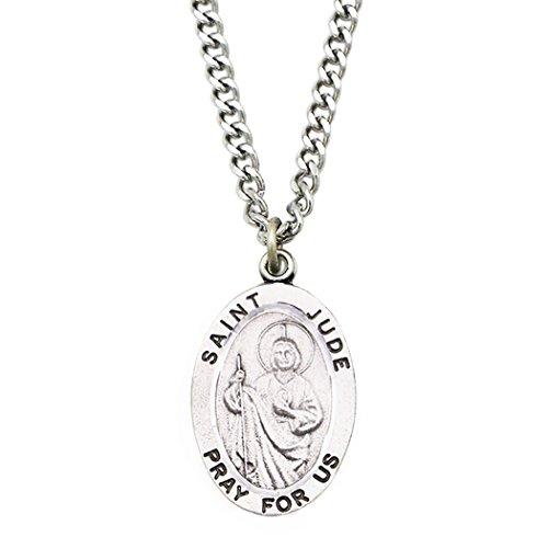 Rosemarie Collections St. Jude Religious Medal Pendant Necklace