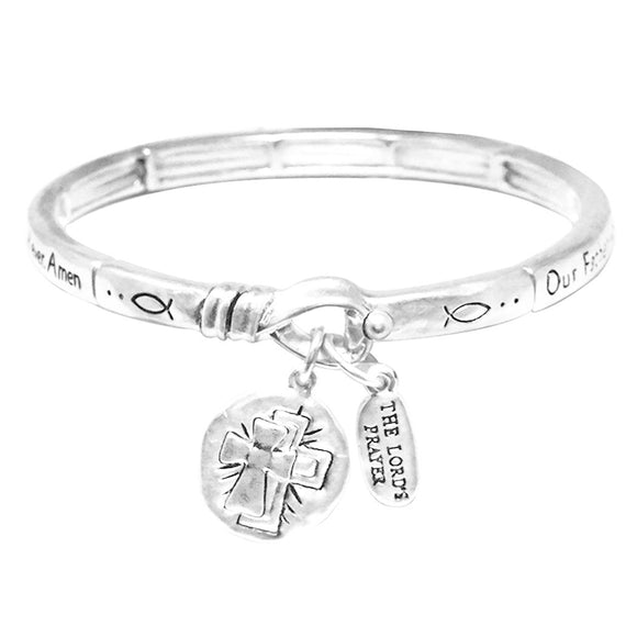 Rosemarie's Religious Gifts Women's Inspirational Religious Charms Stretch Bracelet, 7