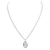 Women's Sterling Silver Saint Christopher Protect This Athlete Sports Medal Pendant Necklace,18" (Swimming)