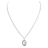 Women's Sterling Silver Saint Christopher Protect This Athlete Sports Medal Pendant Necklace, 18" (Lacrosse)