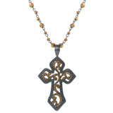 Crystal Rhinestone Christian Passion Cross Jewelry (Necklace, 18"+3" Extender)