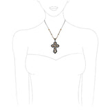 Crystal Rhinestone Christian Passion Cross Jewelry (Necklace, 18"+3" Extender)