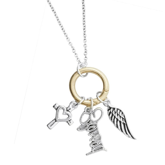 Rosemarie's Religious Gifts Women's Inspirational Changeable Christian Charms Pendant Necklace, 18