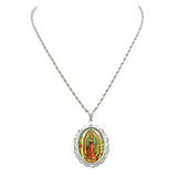 Our Lady of Guadalupe Statement Pendant Necklace, 18"+2" Extender