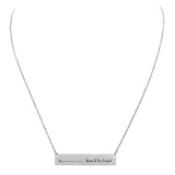 "Love and Be Loved" Bar Pendant Necklace, 16" with 3" Extender