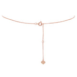 Simple Textured Cross Pendant Necklace Hypoallergenic Post Earrings, 16"+2" Extender (Rose Gold Tone)