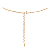Dainty Cross and Simulated Pearls Two Strand Chain Necklace,16"-19" with 3" Extension