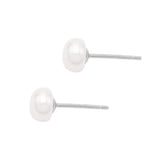 Timeless Classic Sterling Silver Stud With Freshwater Pearl Hypoallergenic Post Back Earrings (6mm)